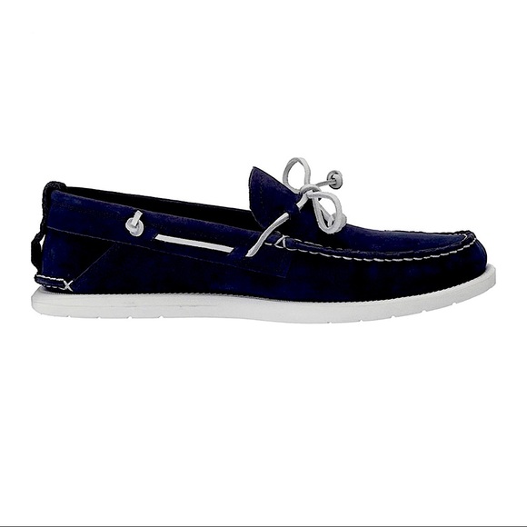 New UGG Beach Navy Mocc Boat Shoe Nubuck Leather - Picture 9 of 9